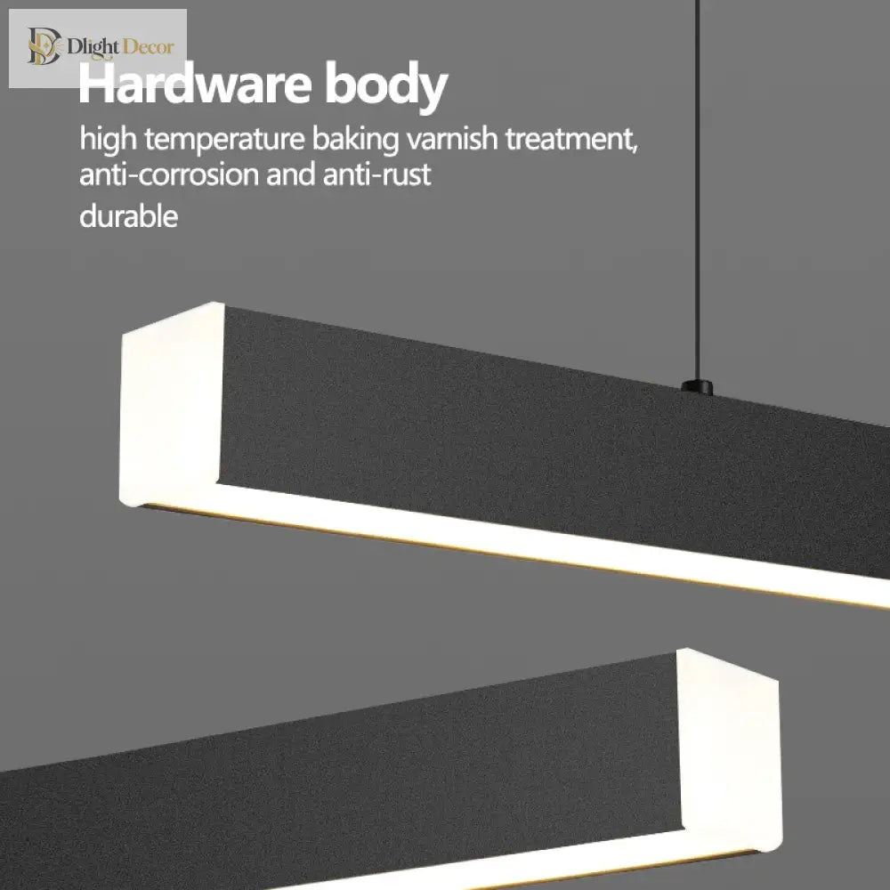 Creative Nordic Word Long Dining Table Lamp - Modern Chandelier For Rooms Bars And Offices Pendant