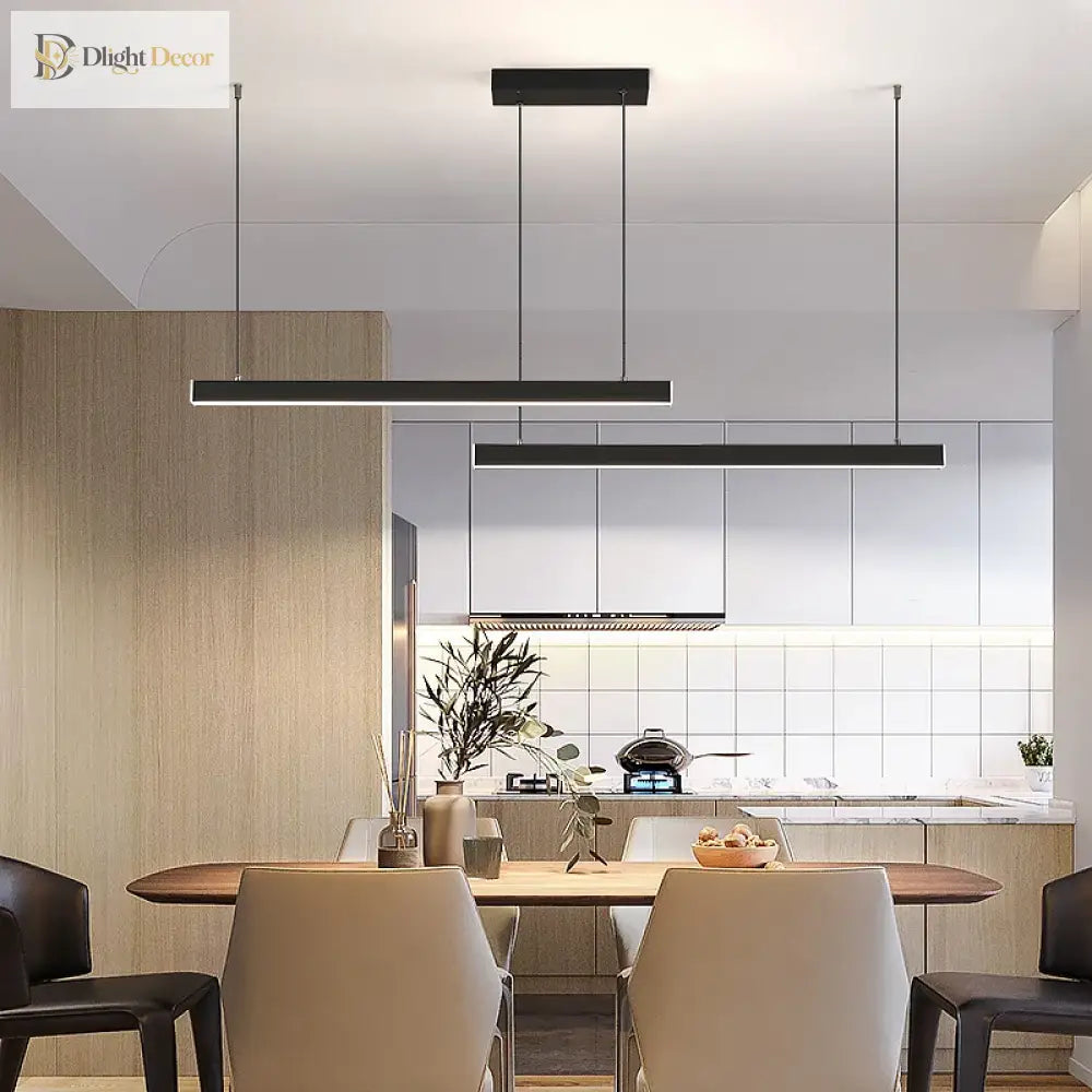 Creative Nordic Word Long Dining Table Lamp - Modern Chandelier For Rooms Bars And Offices Pendant