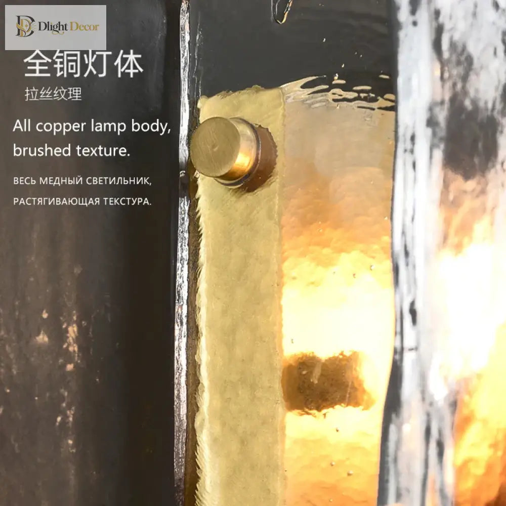 Copper Stained Glass Wall Lamp - Modern Luxury Lighting For Living Rooms Bedrooms And Tv Walls With