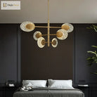 Nordic Post - Modern Light Luxury Glass Art Chandelier - Personalized Elegance For Duplex Buildings