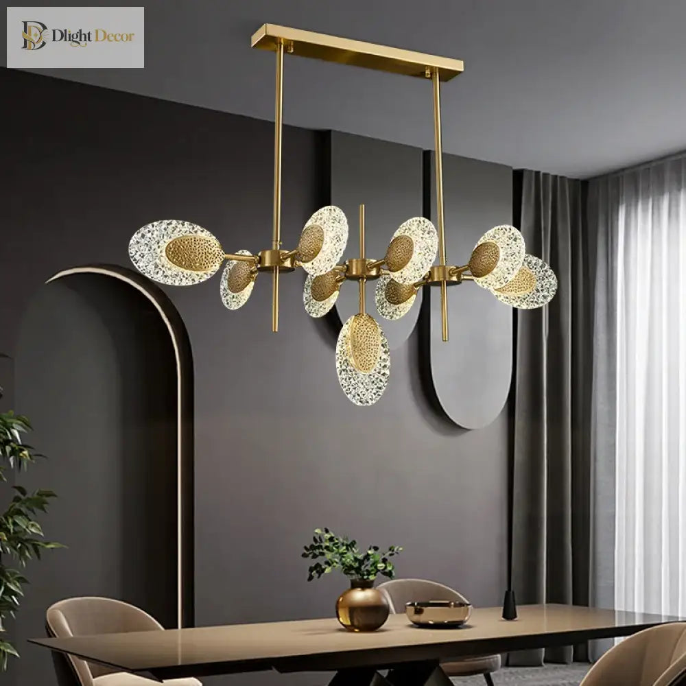 Nordic Post - Modern Light Luxury Glass Art Chandelier - Personalized Elegance For Duplex Buildings