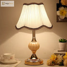 European - Style Glass Desk Lamp - Nordic Bedroom Bedside With Modern Retro Wrought Iron Design