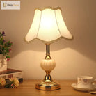 European - Style Glass Desk Lamp - Nordic Bedroom Bedside With Modern Retro Wrought Iron Design