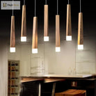 Modern Wooden Stick Pendant Light - Nordic Elegance For Kitchen And Living Room Decor Lights