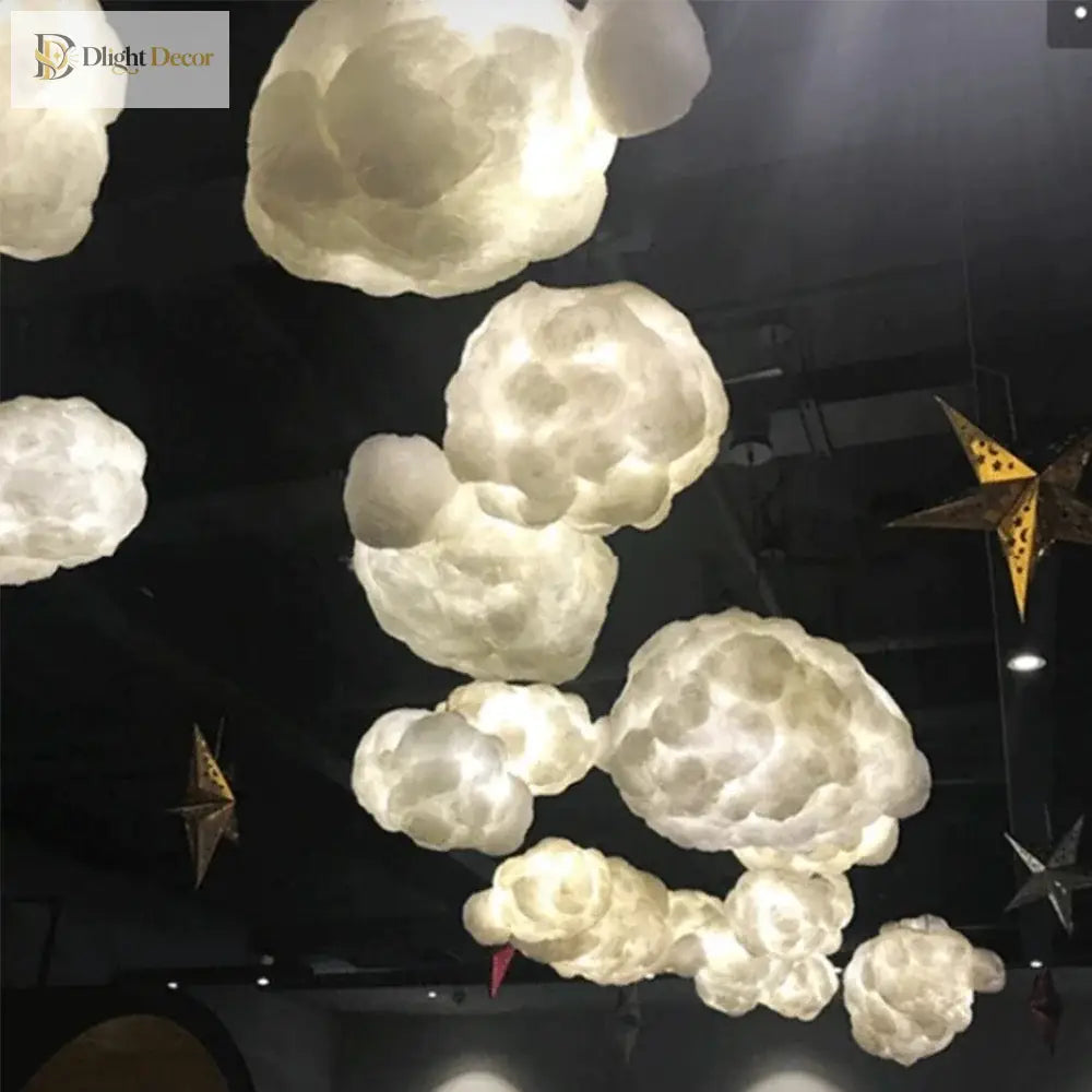 Nordic Clouds Pendant Lights - Ideal For Hotel Lobby And Restaurant Decor Unique Silk Lamp Dark