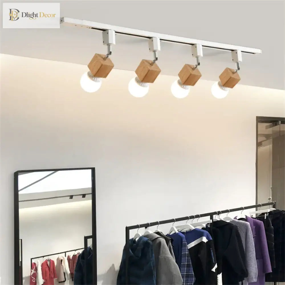 Nordic Rail Track Ceiling Spotlight for Cafes Stores and Restaurants ceiling light
