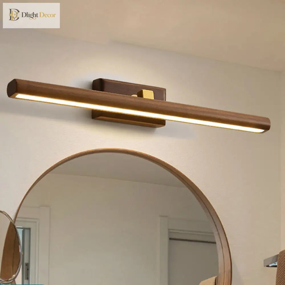 Nordic Simplicity Meets Modern Functionality: The Dark Wood Linear Wall Sconce