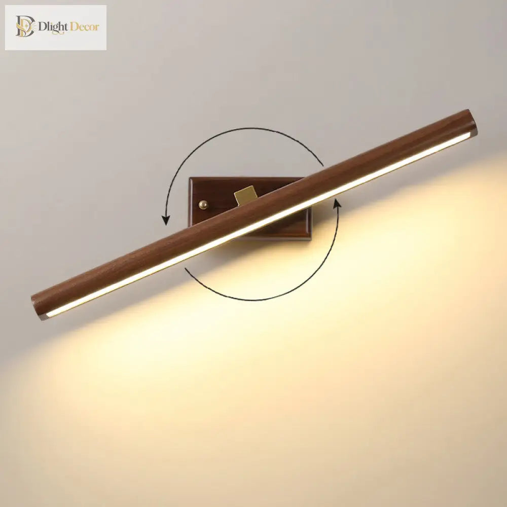 Nordic Simplicity Meets Modern Functionality: The Dark Wood Linear Wall Sconce