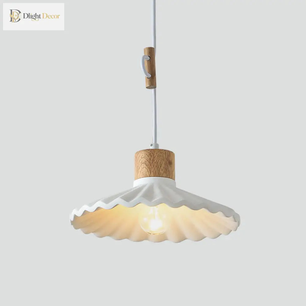 Modern Mini Colorful Pendant Light With Lovely Cement Saucer Shade For Bedroom