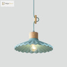Modern Mini Colorful Pendant Light With Lovely Cement Saucer Shade For Bedroom