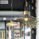 Modern Mini Colorful Pendant Light With Lovely Cement Saucer Shade For Bedroom