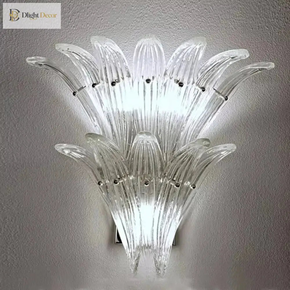 Odette French Vintage Murano Glass LED Chandelier for Living Room & Staircase