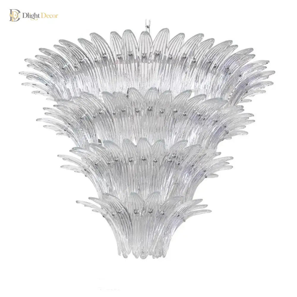 Odette French Vintage Murano Glass LED Chandelier for Living Room & Staircase