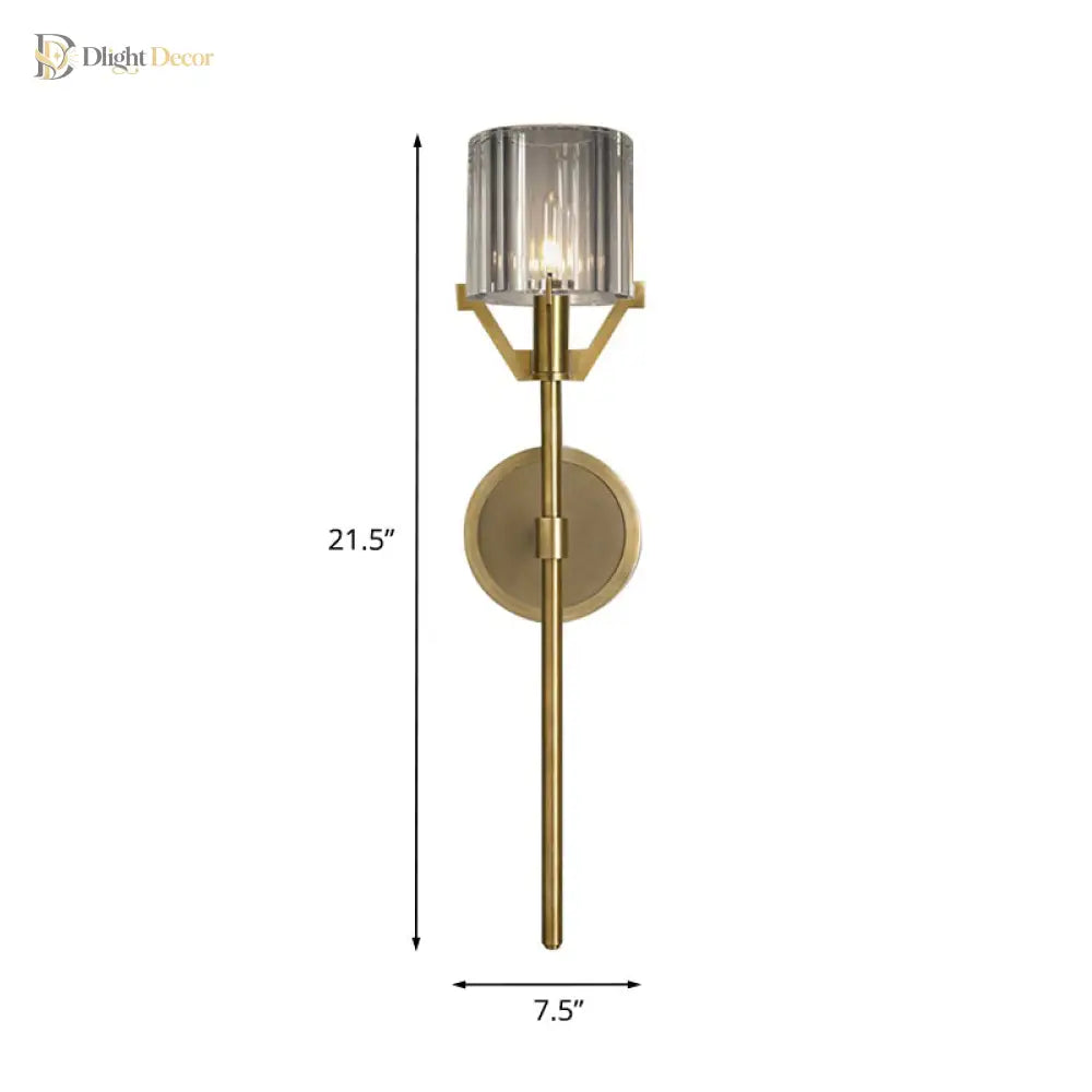 Olivia’s Luminous Embrace: Modern Crystal Wall Sconce
