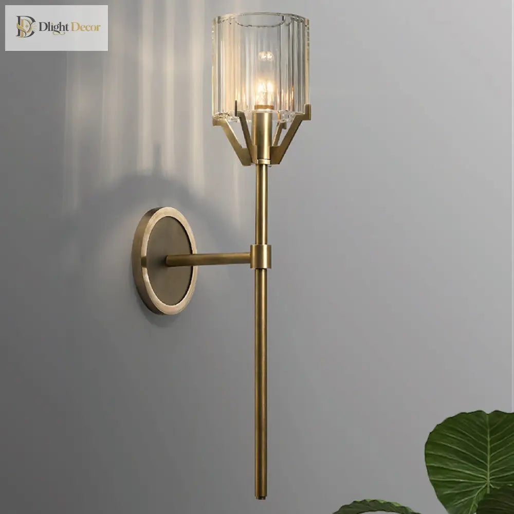 Olivia’s Luminous Embrace: Modern Crystal Wall Sconce