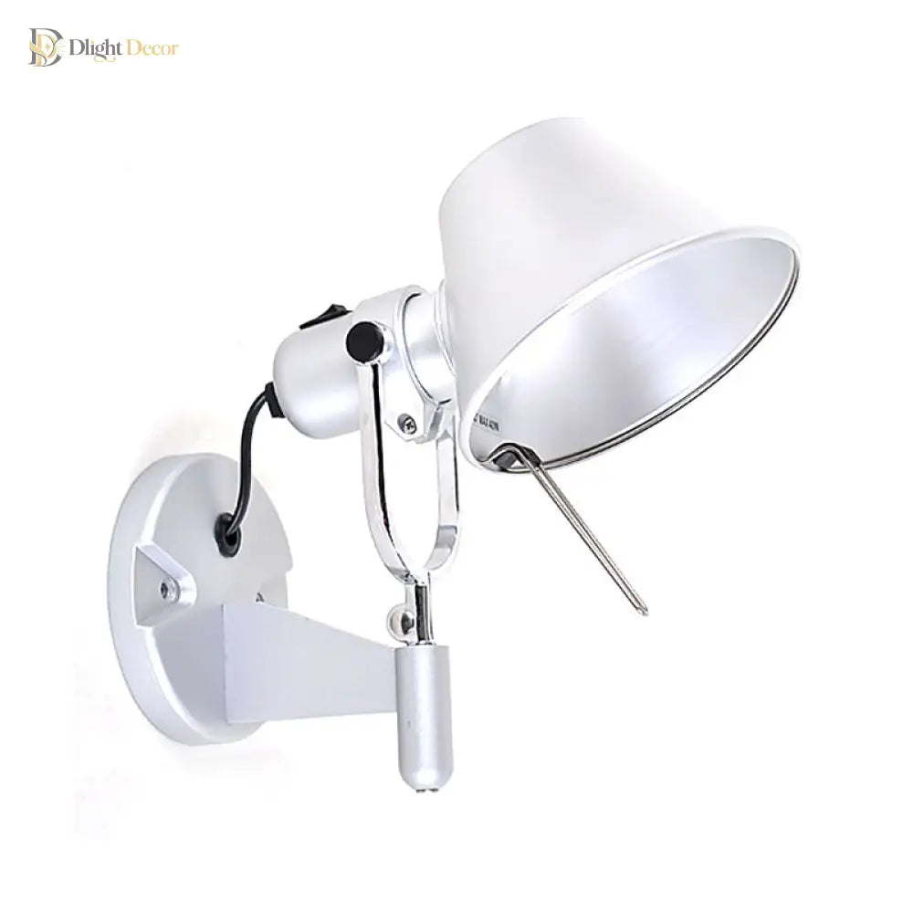 Olivia’s Adjustable Metal Truncated Cone Wall Sconce - Industrial Chic For Bedside Lighting In