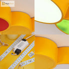 Olivia Yellow Metallic Cartoon Caterpillar Led Flush Mount Ceiling Light For Kindergarten