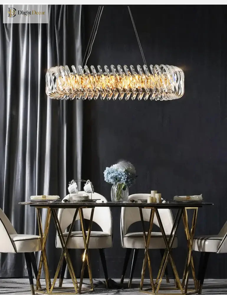 Olivia’s Art Deco Crystal Glass Led Chandelier Chandelier