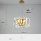 Olivia’s Art Deco Crystal Glass Led Chandelier 40Cm / Gold Frame Warm Light Chandelier