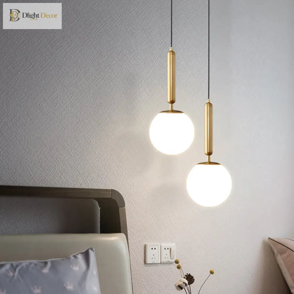 Modern Elegance Meets Warmth: Opal Glass Globe Pendant Light