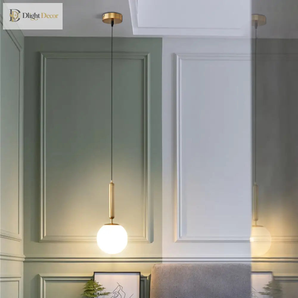 Modern Elegance Meets Warmth: Opal Glass Globe Pendant Light