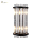 Paige Elegance Meets Adjustability: Black & Gold Crystal Wall Sconce