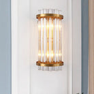 Paige Elegance Meets Adjustability: Black & Gold Crystal Wall Sconce