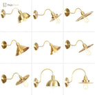Parker Adjustable Brass Gooseneck Reading Lamp