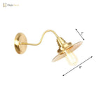 Parker Adjustable Brass Gooseneck Reading Lamp