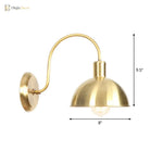 Parker Adjustable Brass Gooseneck Reading Lamp