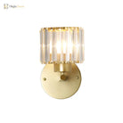 Payton Elegance Meets Prismatic Brilliance: The Gold Wall Lamp With Crystal Shade
