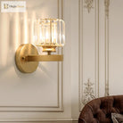 Payton Elegance Meets Prismatic Brilliance: The Gold Wall Lamp With Crystal Shade