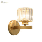 Payton Elegance Meets Prismatic Brilliance: The Gold Wall Lamp With Crystal Shade