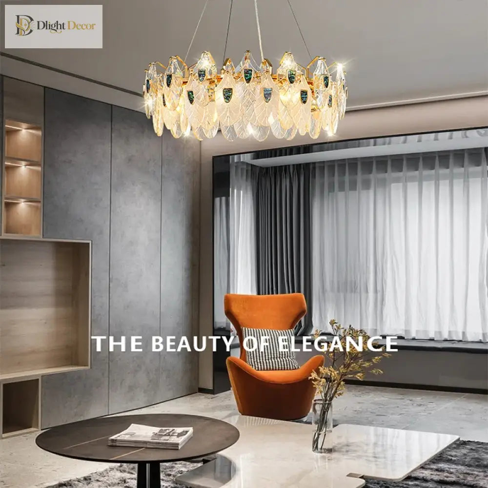 Petal - Shaped Ceiling Chandelier - A Unique Bedroom And Living Room Lighting Fixture Chandelier