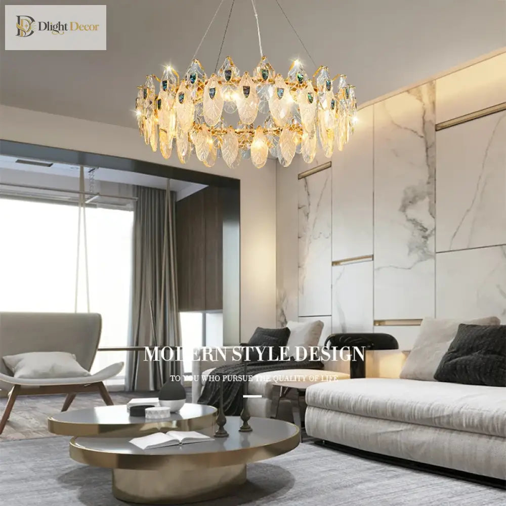 Petal - Shaped Ceiling Chandelier - A Unique Bedroom And Living Room Lighting Fixture Chandelier