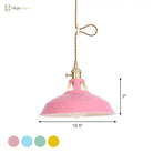 Peyton Nordic Barn Pendant Light (Pink/Blue/Green)