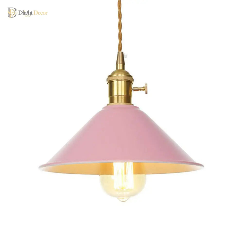 Peyton Nordic Barn Pendant Light (Pink/Blue/Green)