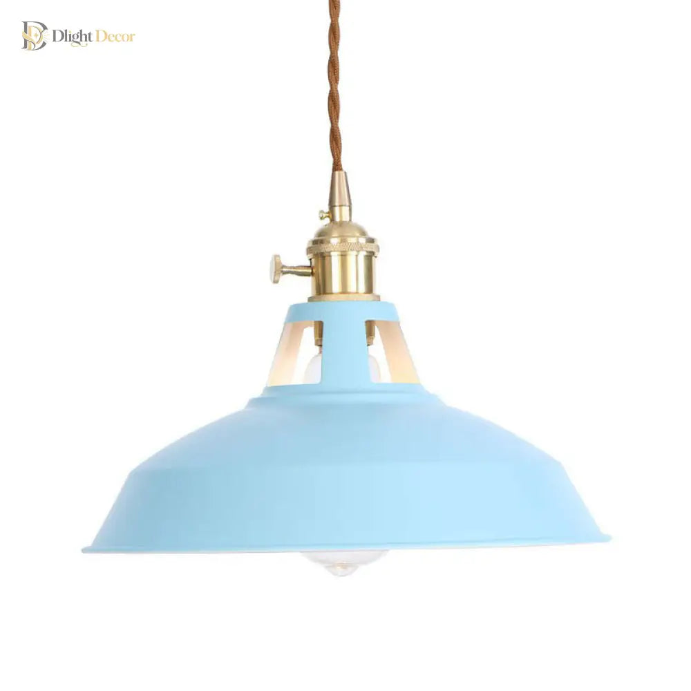 Peyton Nordic Barn Pendant Light (Pink/Blue/Green)