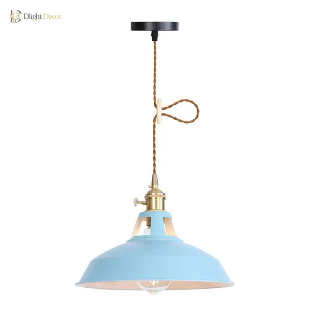 Peyton Nordic Barn Pendant Light (Pink/Blue/Green)