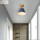 Olivia’s Modern Cone Light - Pink & Gray Semi - Flush Mount