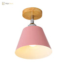 Olivia’s Modern Cone Light - Pink & Gray Semi - Flush Mount