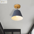 Olivia’s Modern Cone Light - Pink & Gray Semi - Flush Mount