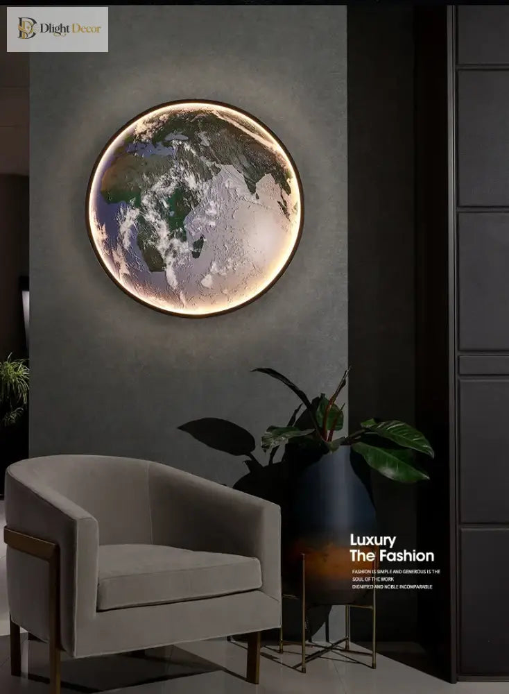 Dlight Decor Planet Mural Wall Light for Interiors Wall Art