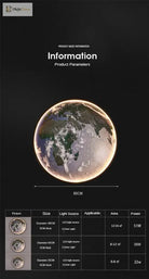 Dlight Decor Planet Mural Wall Light for Interiors Wall Art