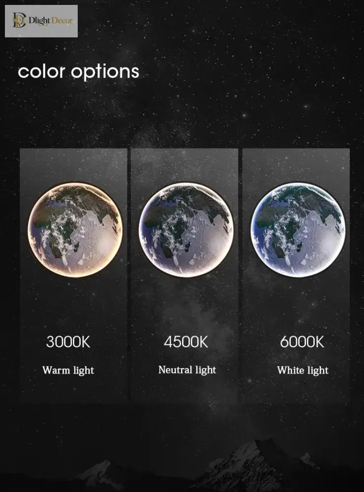 Dlight Decor Planet Mural Wall Light for Interiors Wall Art