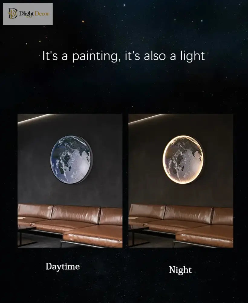 Dlight Decor Planet Mural Wall Light for Interiors Wall Art