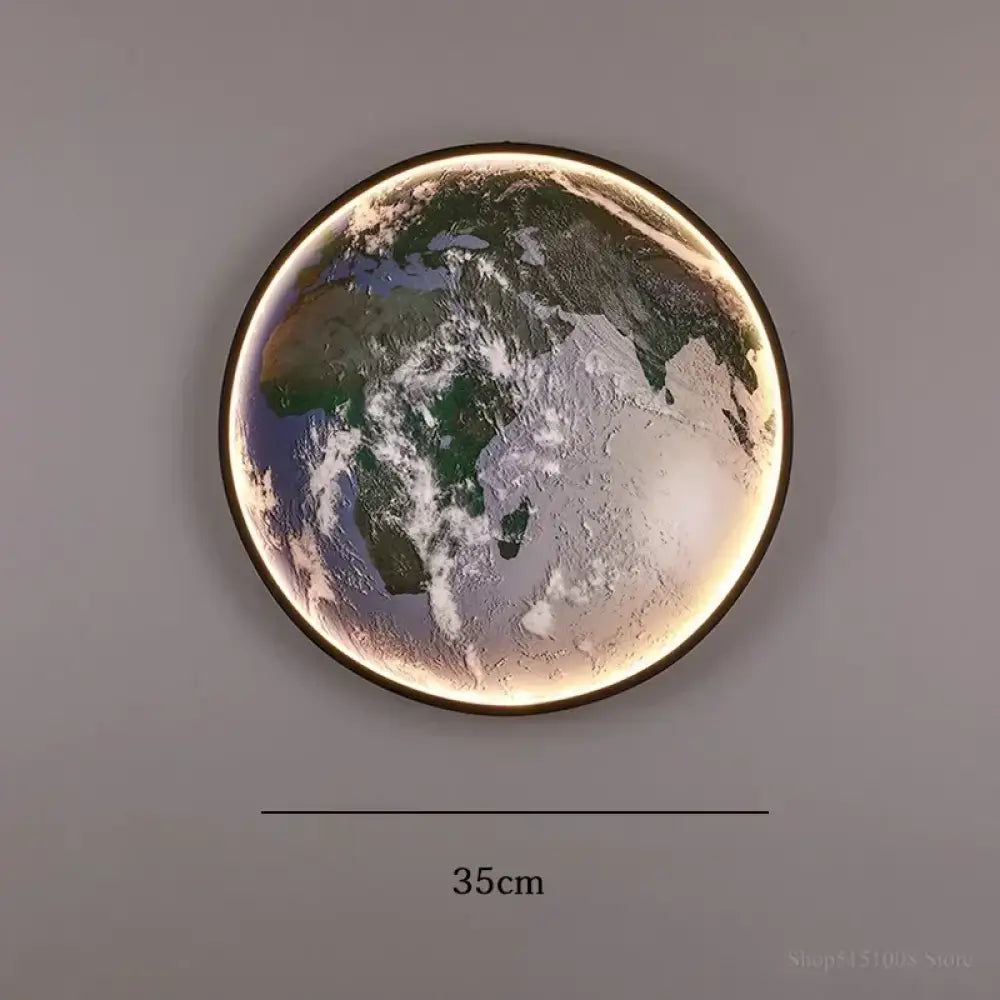 Dlight Decor Planet Mural Wall Light for Interiors Earth A 35cm / White light Wall Art