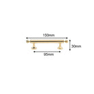 Polished Brass Cabinet Handles – PVD Gold and Chrome Wardrobe Knobs and Drawer Pulls PVD 150MM Handles