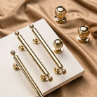 Polished Brass Cabinet Handles – PVD Gold and Chrome Wardrobe Knobs and Drawer Pulls Handles