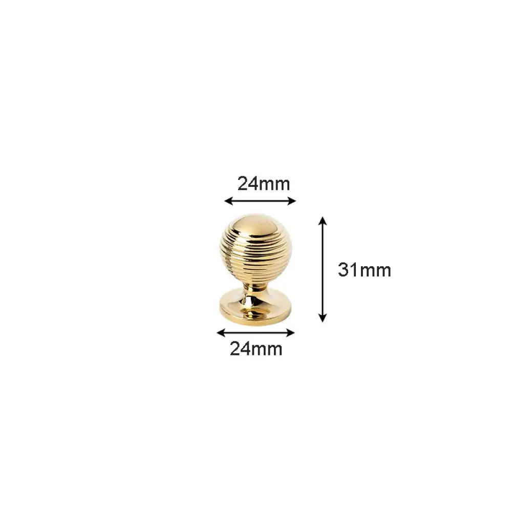 Polished Brass Cabinet Handles – PVD Gold and Chrome Wardrobe Knobs and Drawer Pulls PVD 24MM Handles